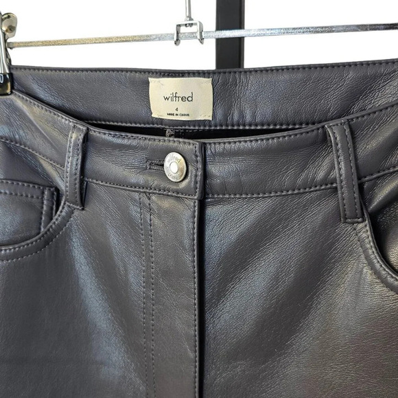 Aritzia Wilfred The  Melina Pant Size 4 High Rise Straight Leg Vegan Leather - Picture 7 of 9
